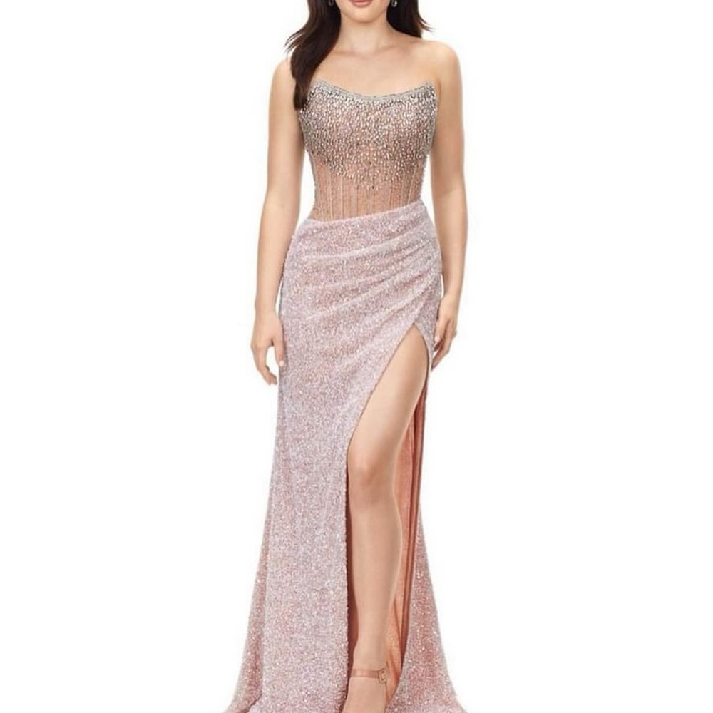 Chic Pink Strapless Dress for Special Occasions